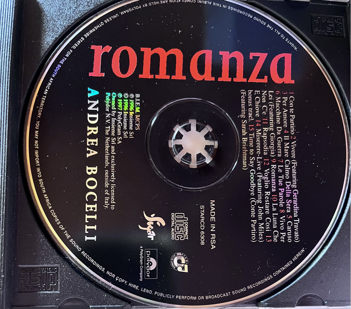 Andrea Bocelli - Romanza STARCD6308
