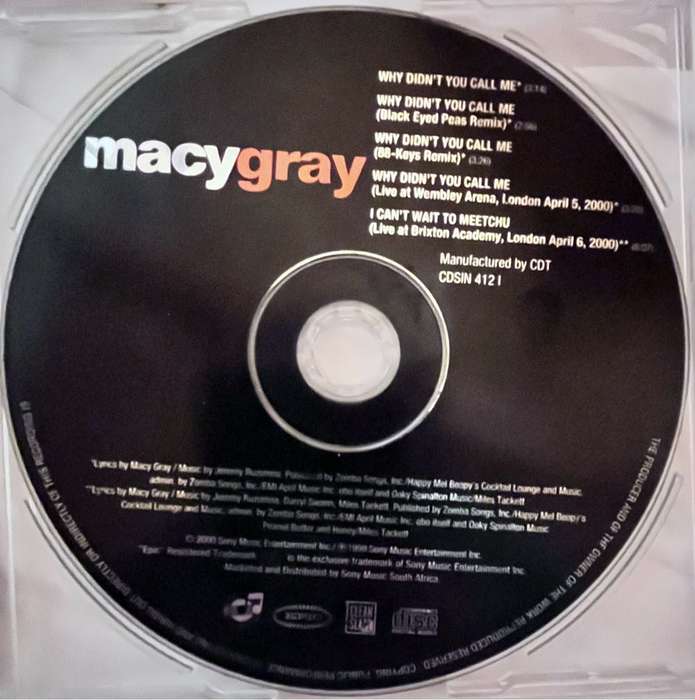 Macy Gray - Why didnt you call me (CD single) CDSIN4121