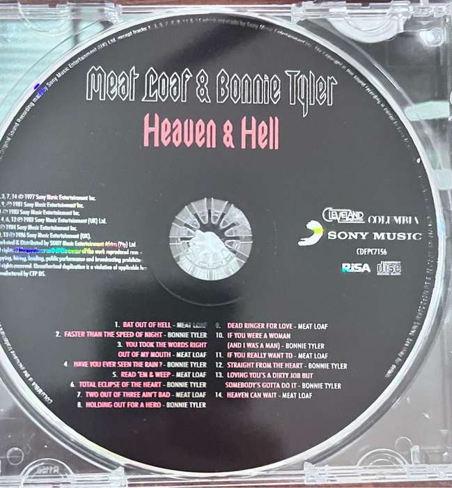 Meat Loaf and Bonnie Tyler - Heaven and Hell CDEPC7156