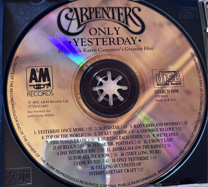 Carpenters - Only Yesterday