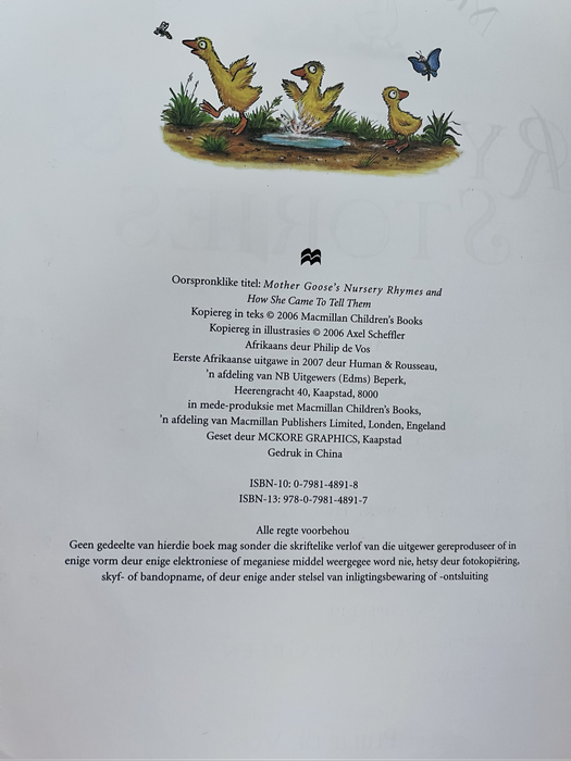 Moeder Gans se Rympies en Stories - Axel Scheffler translated by Philip de Vos