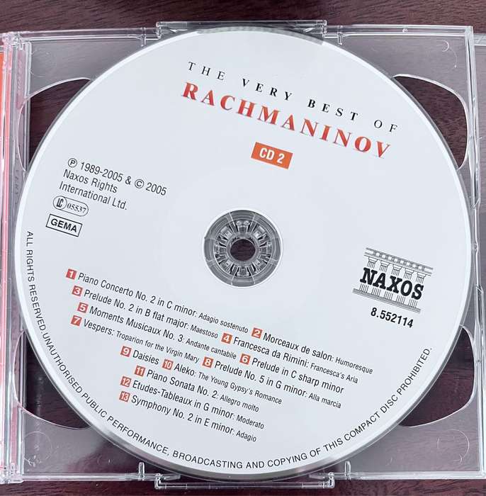 Rachmaninov - The very best of double Cd (8552113-14)