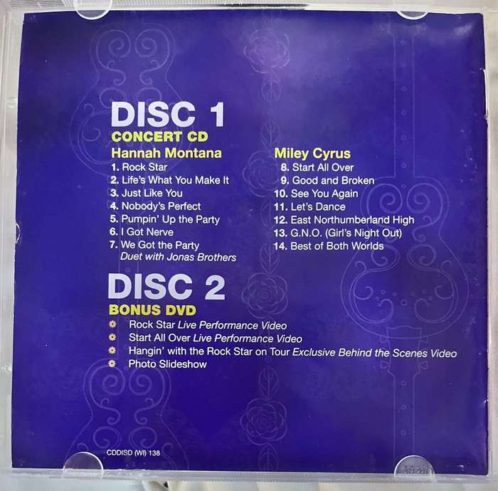 Hannah Montana - Best of both worlds concert (CD and bonus dvd) made in RSA