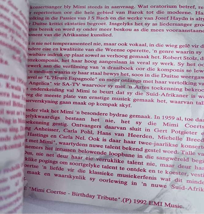 Mimi Coertse - Kom Dans Klaradyn MORCD531