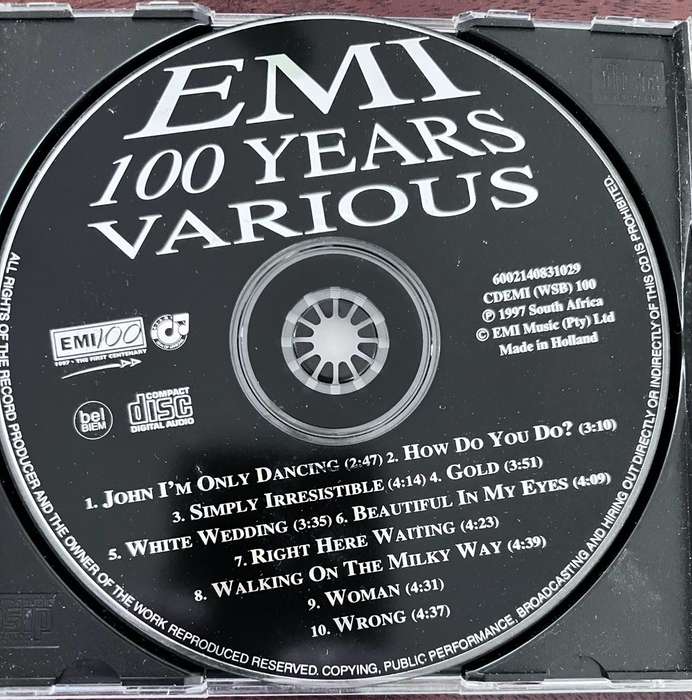 EMI 100 years (Made in RSA, 1997) CDEMI(WSB)100