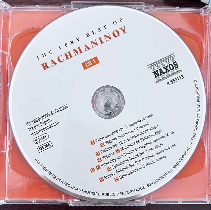 Rachmaninov - The very best of double Cd (8552113-14)