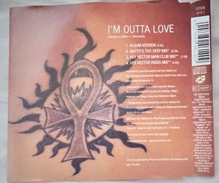 Im outta love - Anastacia CDSIN4181