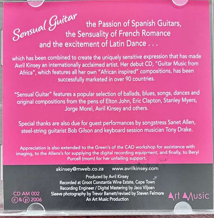 Sensual Guitar - Avril Kinsey CDAM002