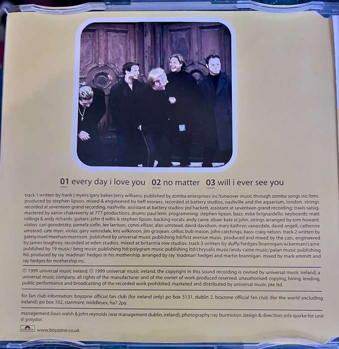 Boyzone - Every Day I Love You (CD single) 561580-2