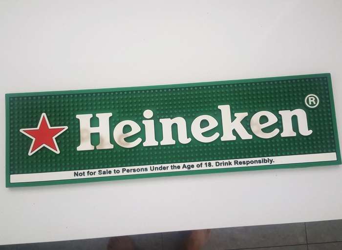 Old Heineken PVC Rubber Bar Mat