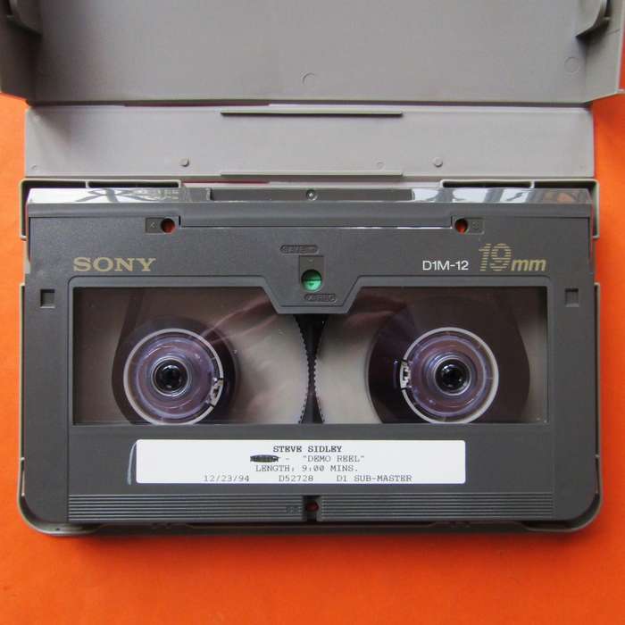 Large Sony D1M-12 19mm Video Cassette