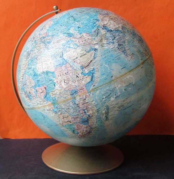 Old Made in USA Replogle World Nation Series 12 Inch Globe