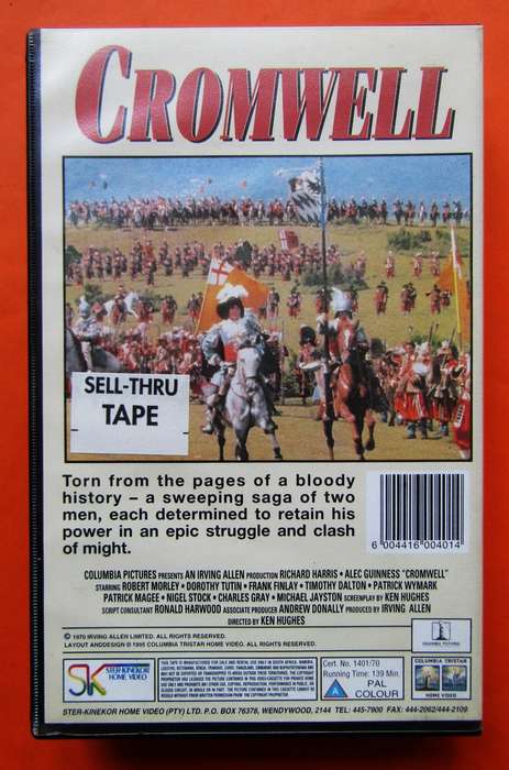 Cromwell - Movie VHS Tape (1995)