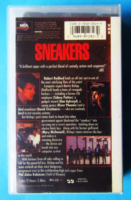 Sneakers - Robert Redford - Movie VHS Tape (1992)