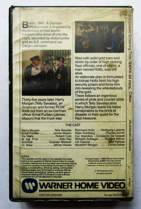 Inside Out - Telly Savalas - Movie VHS Tape (1984)