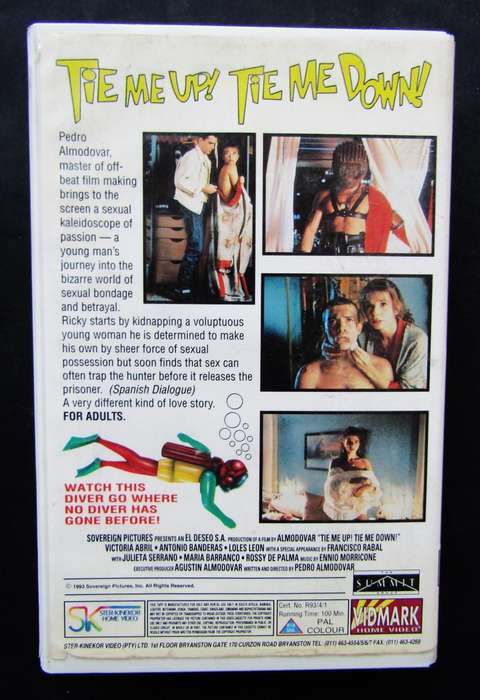 Tie Me Up! Tie Me Down! - Dark Comedy Movie VHS Tape (1993)