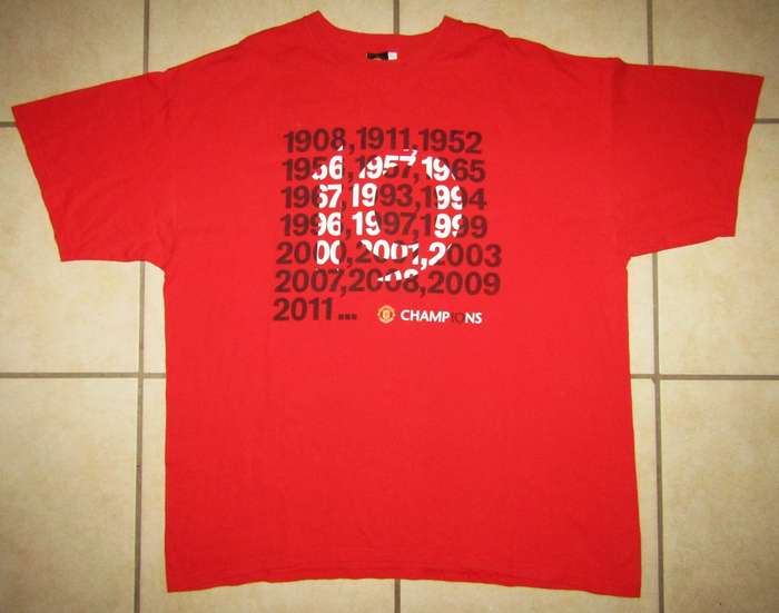2011 Champions Manchester United Football Shirt - XL Size
