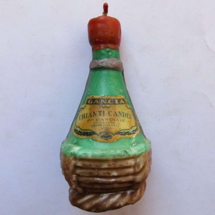 Old Gancia Chianti Bottle Shaped Candle