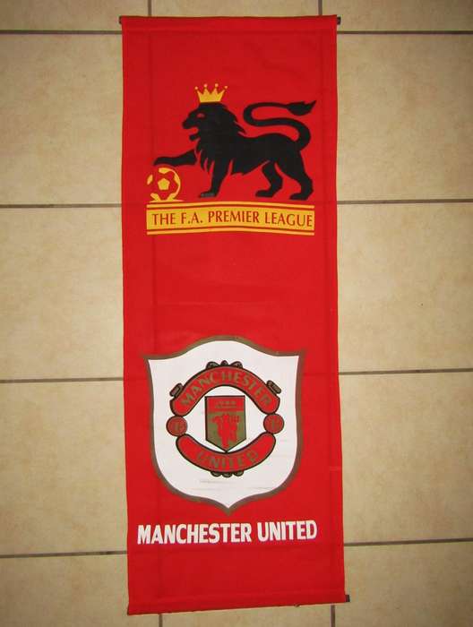 Old Premier League Manchester United Football Banner