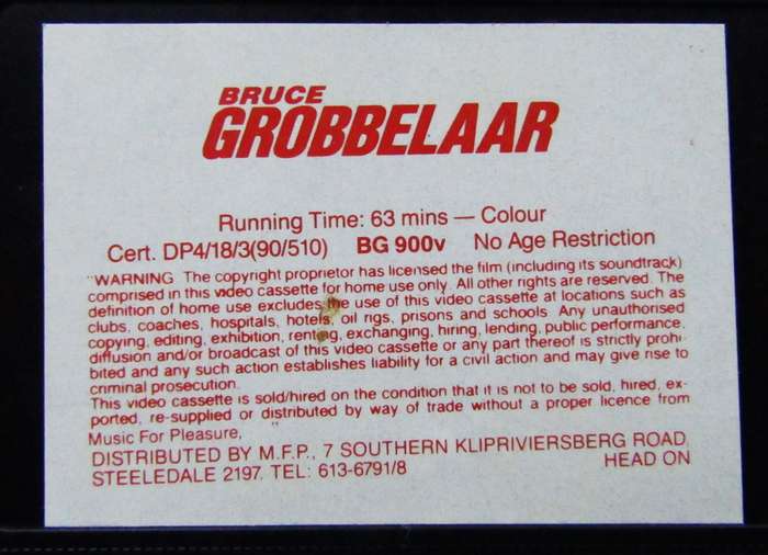 Bruce Grobbelaar - Soccer VHS Video Tape (1990)