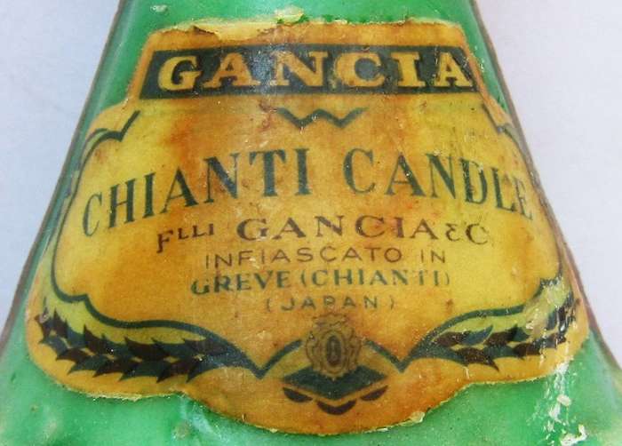 Old Gancia Chianti Bottle Shaped Candle