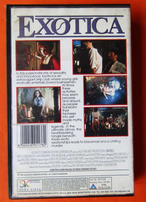 Exotica - Movie VHS Tape (1996)