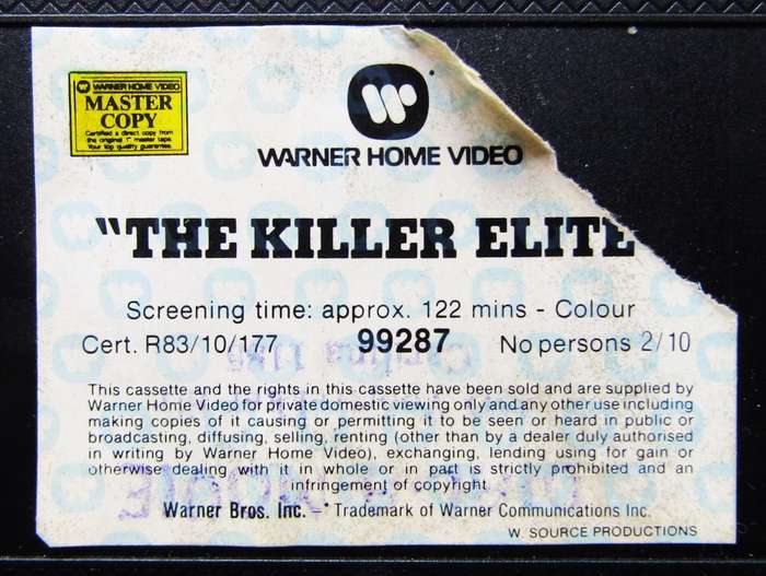 The Killer Elite - James Caan - Movie VHS Tape (1983)