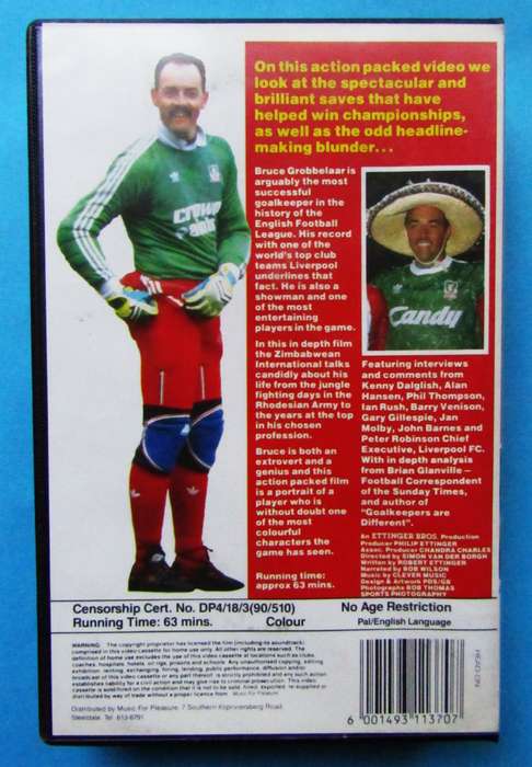Bruce Grobbelaar - Soccer VHS Video Tape (1990)