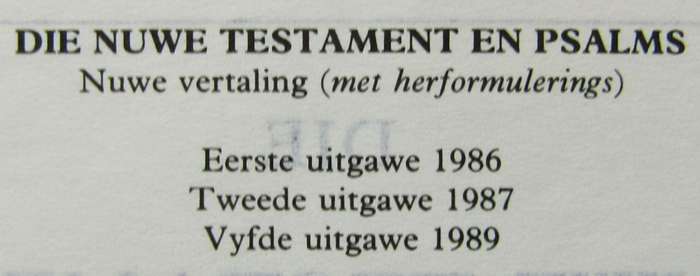 1989 SADF Afrikaans Pocket Bible