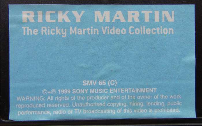 Ricky Martin Video Collection - VHS Tape (1999)