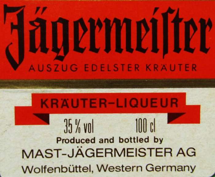 Old Made in West Germany Jagermeister Bottle