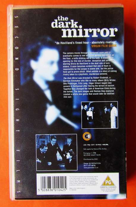 The Dark Mirror - Horror Movie VHS Tape (1998)