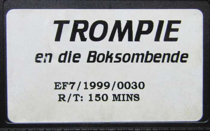Trompie en die Boksombende - VHS Video Tape (1999)