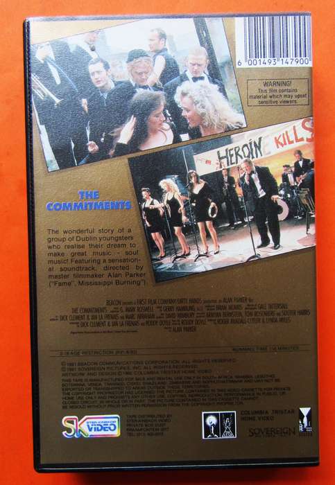 The Commitments - Movie VHS Tape (1991)