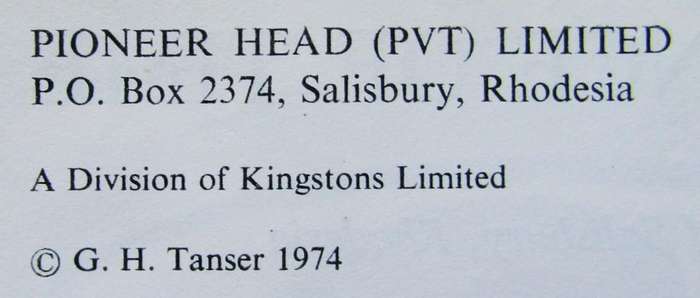 A Sequence of Time - The Story of Salisbury Rhodesia - Hardcover Book (1974)
