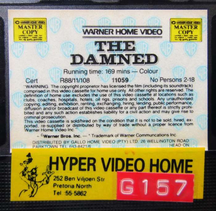 The Damned - Movie VHS Tape (1988)