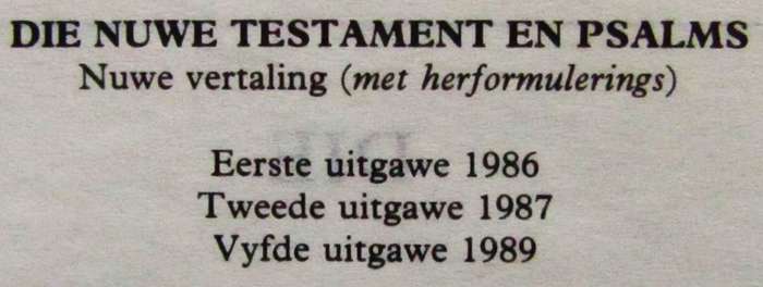 1989 SADF Afrikaans Pocket Bible