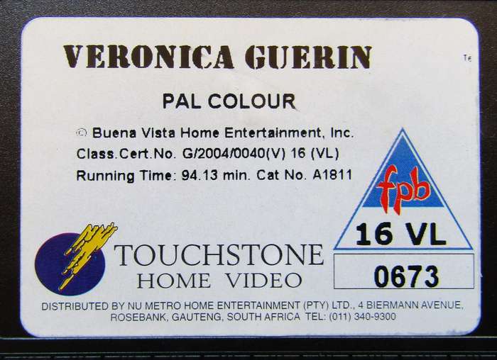 Veronica Guerin - Cate Blanchett - Movie VHS Tape (2004)