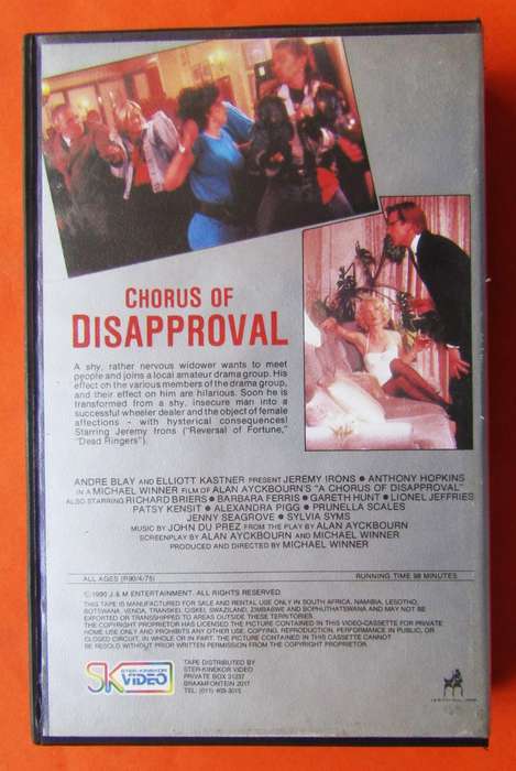 A Chorus of Disapproval - Jeremy Irons - Movie VHS Tape (1990)