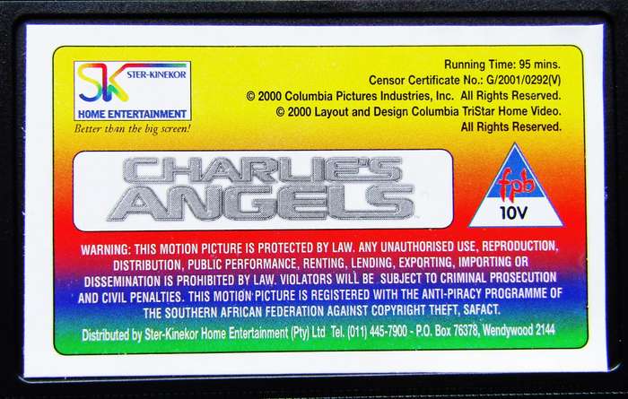Charlie`s Angels - Cameron Diaz - Movie VHS Tape (2001)