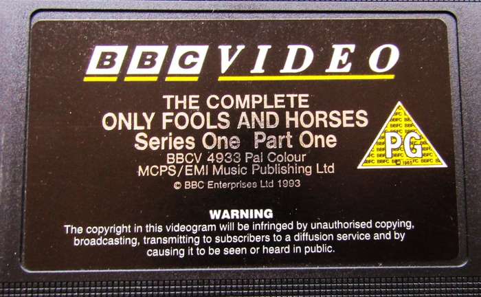 Only Fools and Horses - Complete Series One - Double VHS Tape Pack (1993)