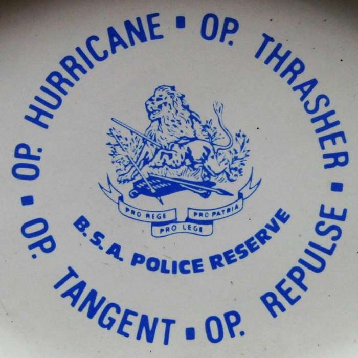 Old Rhodesia BSAP Reserve Ashtray