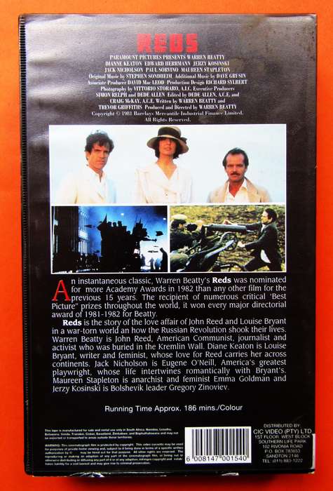 Reds - Warren Beatty - Epic Movie VHS Tape (1981)