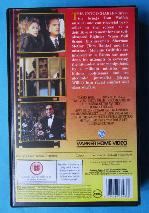 The Bonfire of the Vanities - Movie VHS Tape (1991)