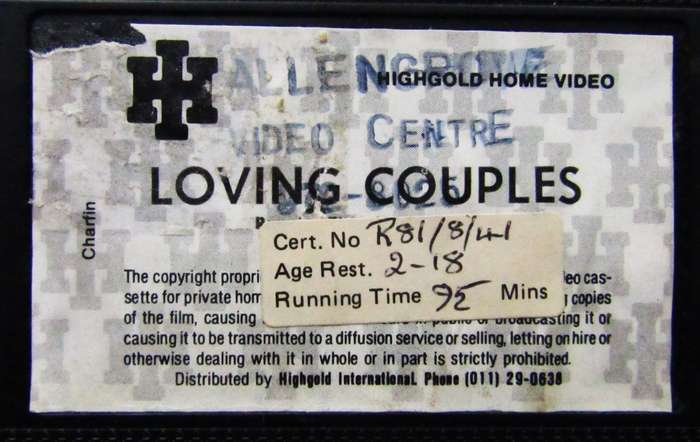 Loving Couples - Shirley MacLaine - Movie VHS Tape (1981)