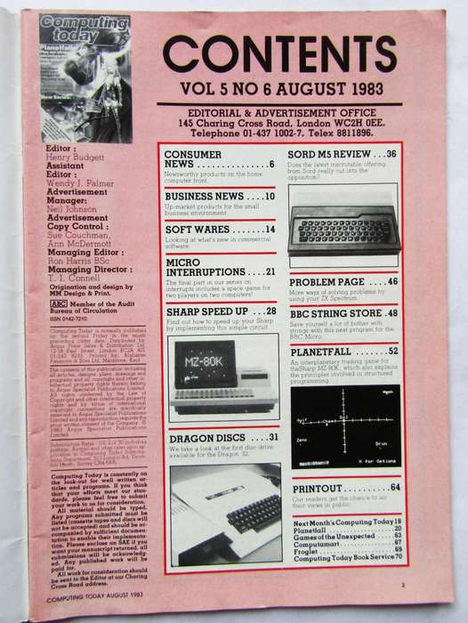 1983 Computing Today Magazine