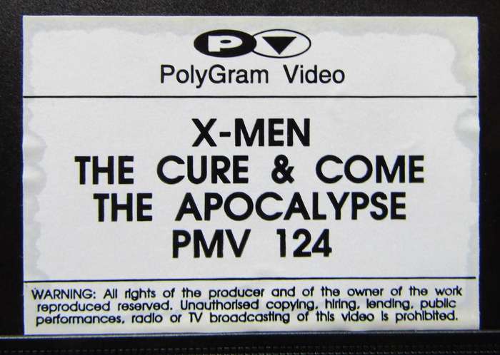 X-Men - The Cure & Come the Apocalypse - Marvel VHS Tape (1994)