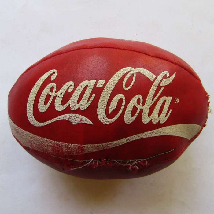 Old Coca Cola Mini Rugby Ball
