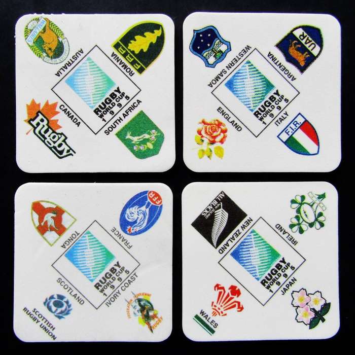 1995 Rugby World Cup Beer Coasters