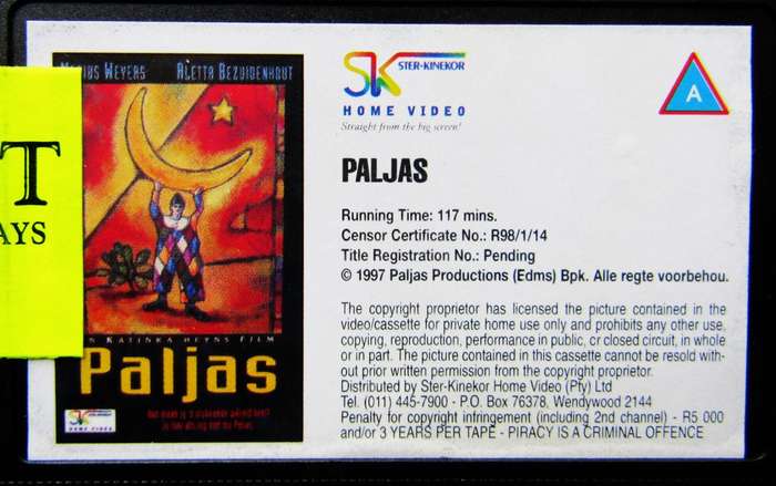 Paljas - Afrikaans Movie VHS Tape (1997)